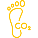 Foot carbon dioxide icon